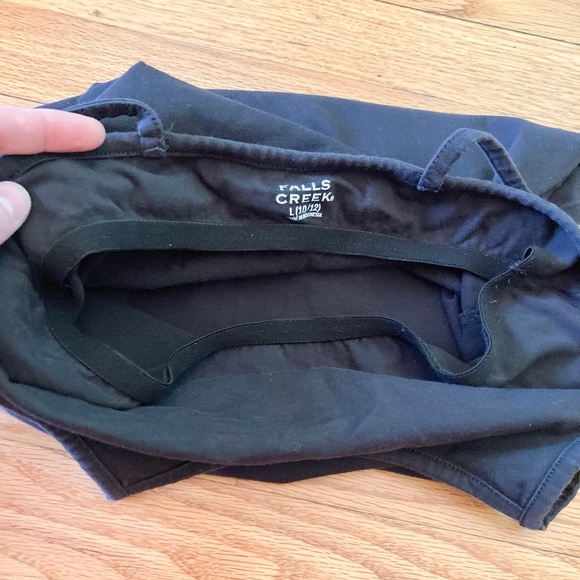 Girl’s size Large (10/12) Falls Creek black camisole with adjustable straps - Picture 4 of 7